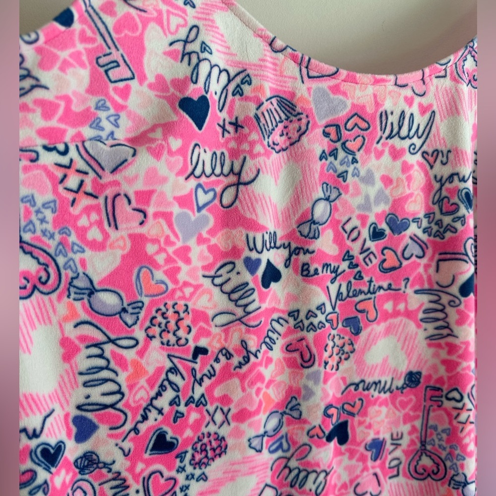 Rare Lilly Pulitzer Valentine velour sleep dress - Picture 2 of 6